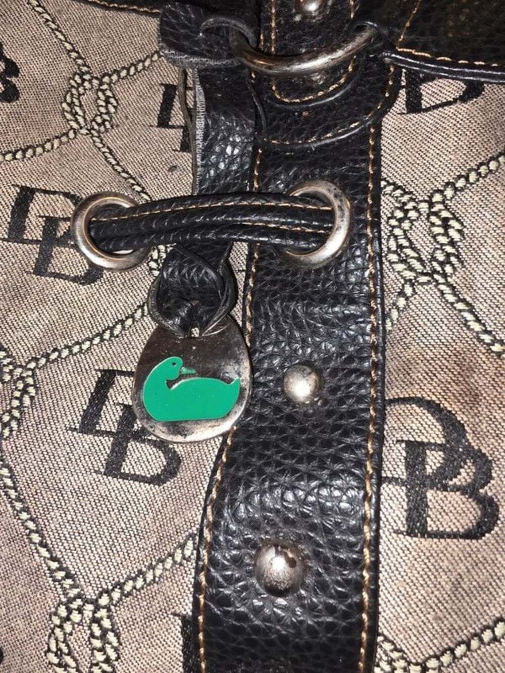 Vintage Dooney & Bourke DB Nautical Rope Monogram Shoulder Bag & Matching Wallet